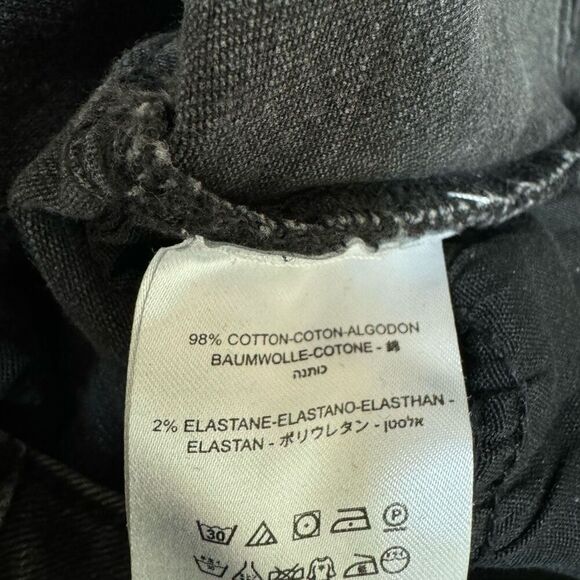 Free People Great Heights Frayed Skinny Black Jeans Size 29 Fringe Row Hem - Picture 7 of 10